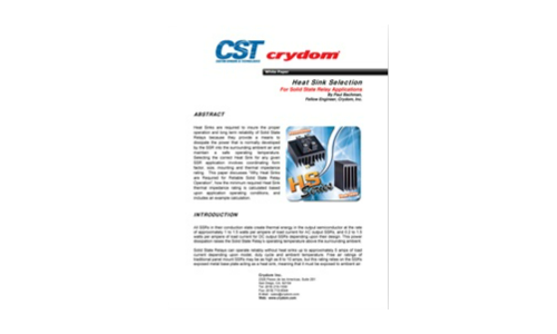 Heat Sink Selection For Solid State Relay Applications