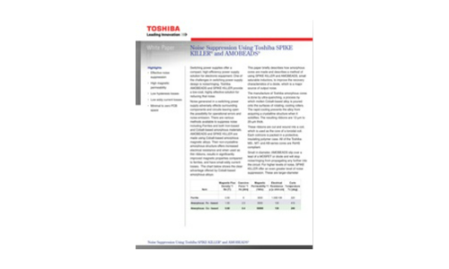 Noise Suppression Using Toshiba SPIKE KILLER® and AMOBEADS®