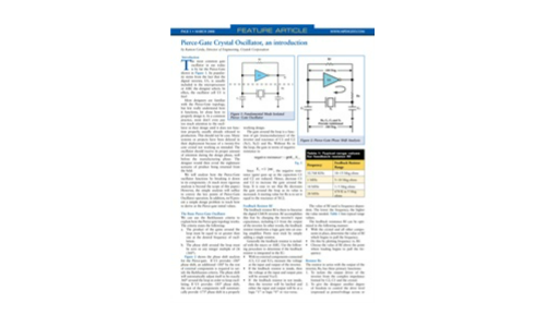 Pierce-Gate Crystal Oscillator, an introduction